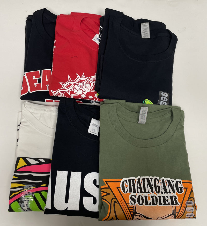 Load image into Gallery viewer, 6 Men Size 5XL WWE T-shirts | Cena Orton Undertaker The Rock Lot 1