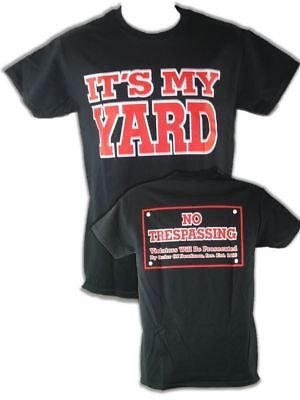Load image into Gallery viewer, Undertaker It&#39;s My Yard No Trespassing Mens Black T-shirt
