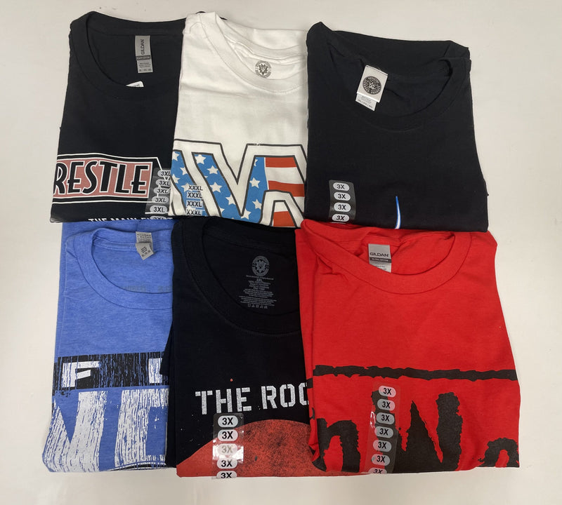 Load image into Gallery viewer, 6 Men Size 3XL WWE T-shirts | Cena Orton Undertaker The Rock Lot 1