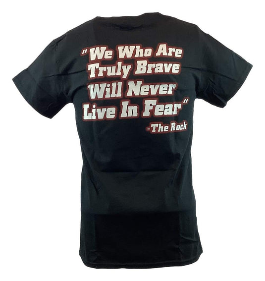 The Rock Just Bring It Never Live In Fear Tribute Mens Black T-shirt