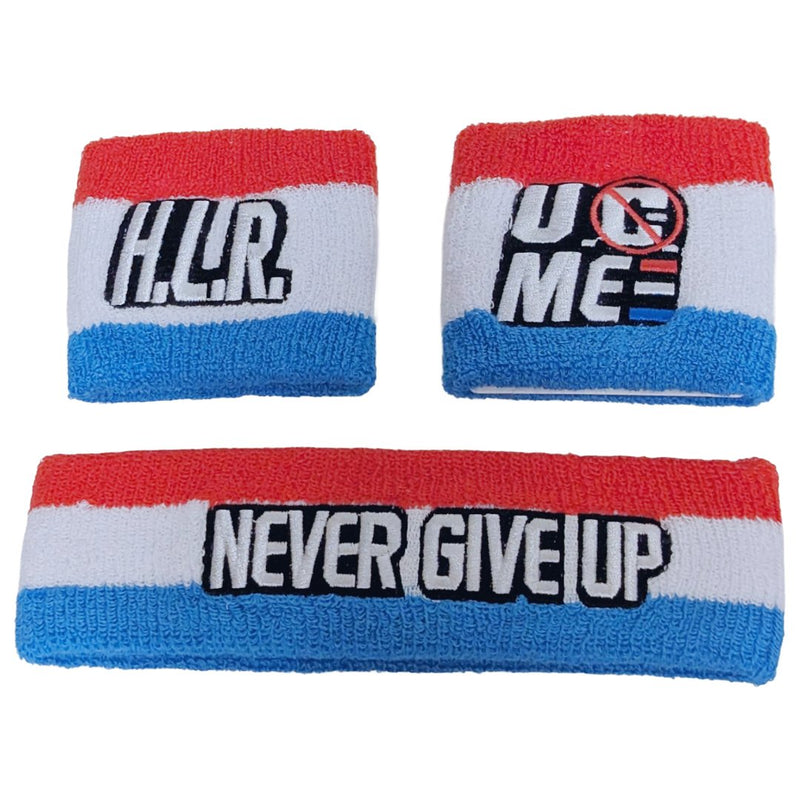 Load image into Gallery viewer, John Cena HLR Red White Blue USA Headband Wristband Set