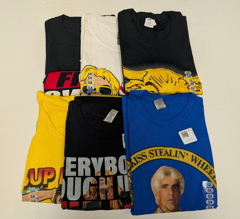 Load image into Gallery viewer, Lot of 6 Men Size 5XL WWE Authentic T-shirts | Cena Orton Undertaker The Rock (5XL)