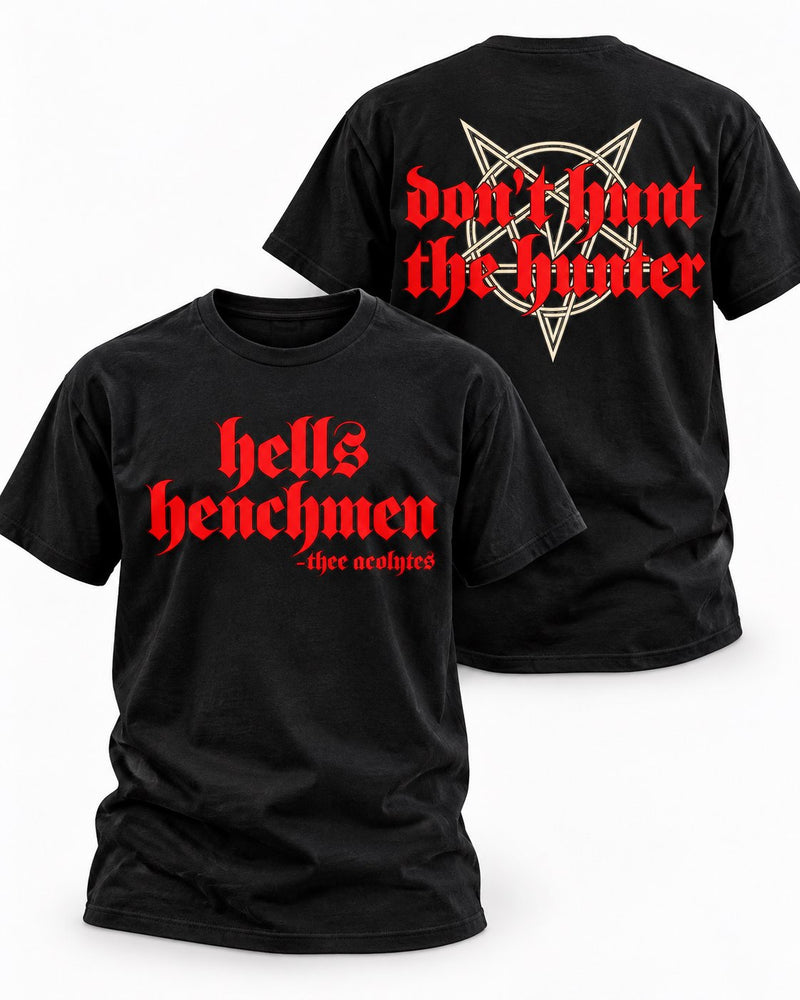 Load image into Gallery viewer, Hells Henchmen "Don't Hunt the Hunter" Farooq Acolytes T-Shirt