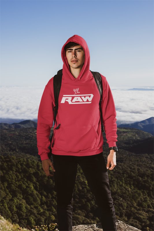 Load image into Gallery viewer, Monday Night Raw Logo Red Pullover Hoody Sweatshirt