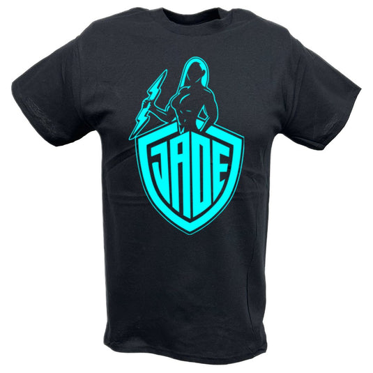 Jade Cargill Blue Logo Black T-shirt
