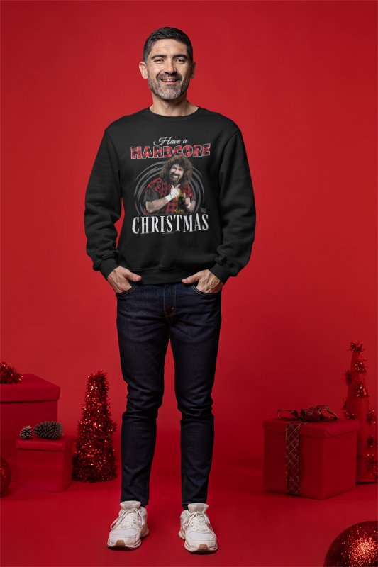 Load image into Gallery viewer, Mick Foley Hardcore Christmas Sweater Sweatshirt by EWS | Extreme Wrestling Shirts