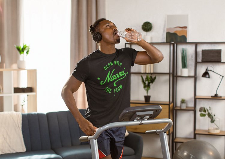 Load image into Gallery viewer, Naomi Glow with the Flow Black T-shirt by EWS | Extreme Wrestling Shirts