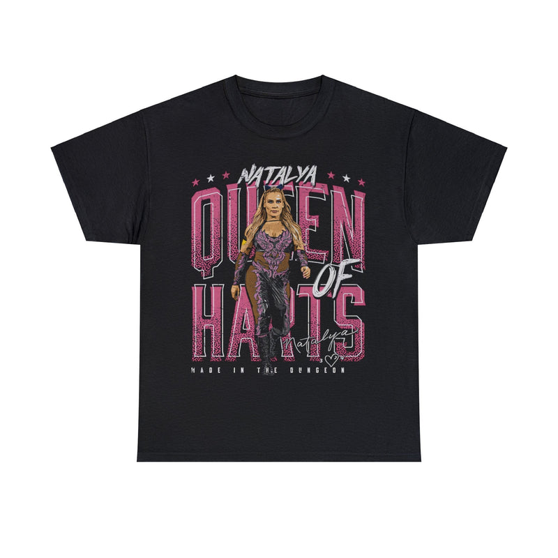 Load image into Gallery viewer, Natalya Queen of Harts Logo Black T-shirt by EWS | Extreme Wrestling Shirts