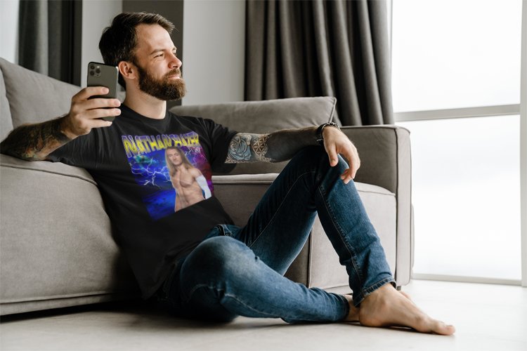 Load image into Gallery viewer, Nathan Frazer Highlight Black T-shirt by EWS | Extreme Wrestling Shirts