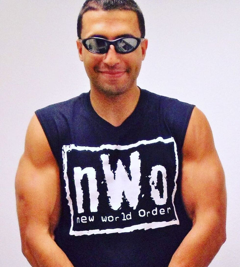 Load image into Gallery viewer, New World Order Wrestling Black Mens Sleeveless T-Shirt (Adult Sports Mem, Cards & Fan Shop > Fan Apparel & Souvenirs > Wrestling by EWS | Extreme Wrestling Shirts