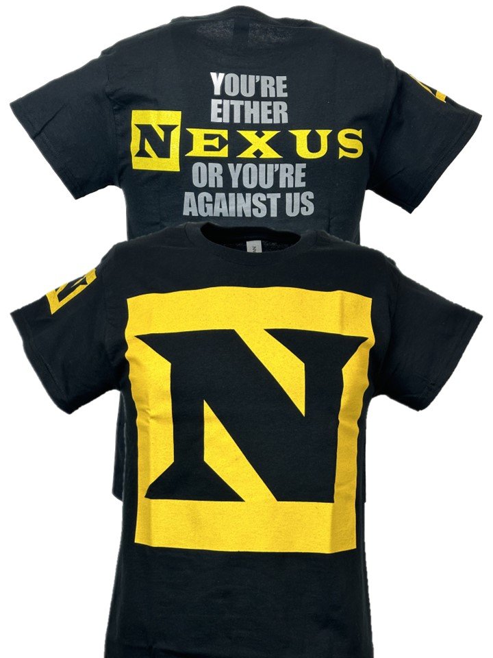 Load image into Gallery viewer, Nexus or Against Us Mens Black T-shirt by EWS | Extreme Wrestling Shirts