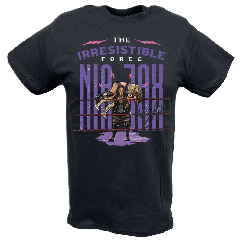 Load image into Gallery viewer, Nia Jax Irresistible Force Black T-shirt by EWS | Extreme Wrestling Shirts