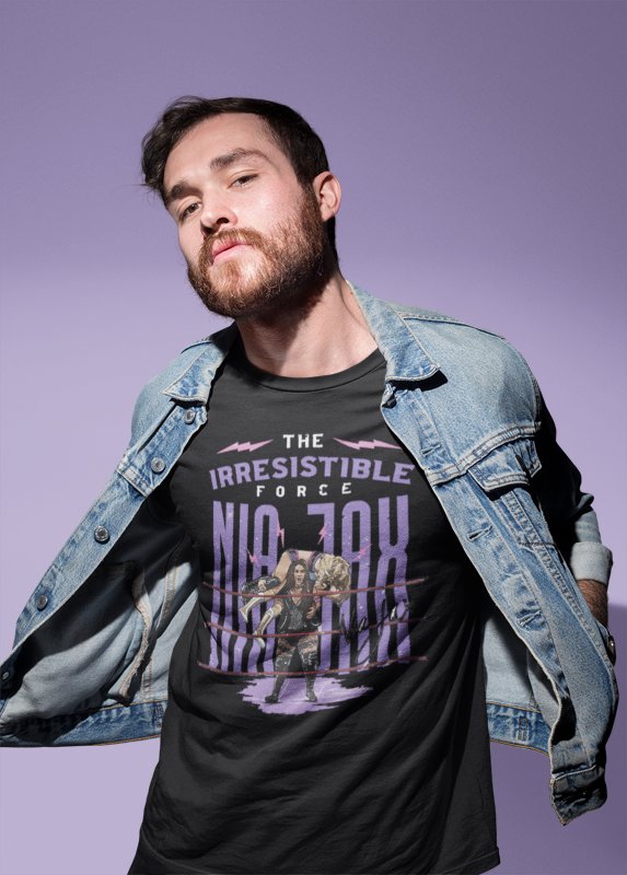 Load image into Gallery viewer, Nia Jax Irresistible Force Black T-shirt by EWS | Extreme Wrestling Shirts