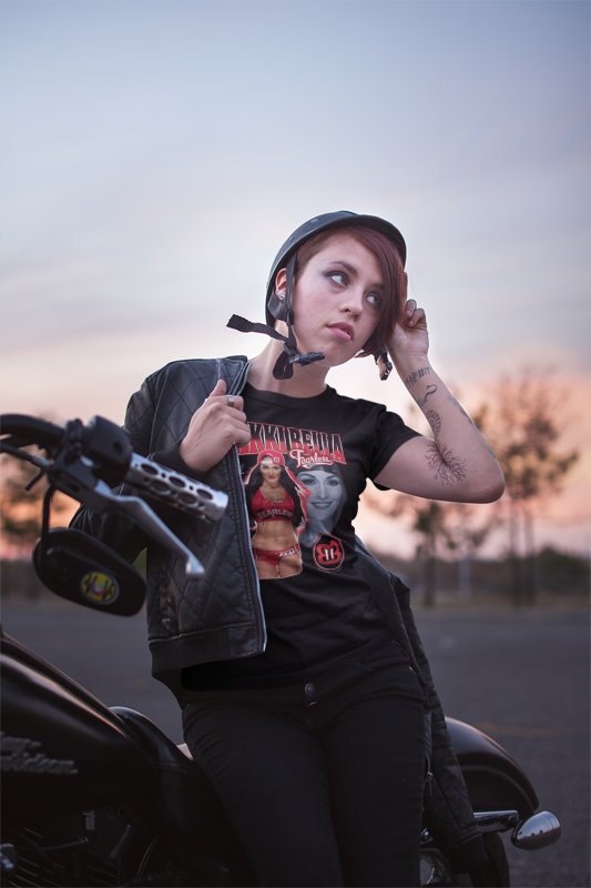 Load image into Gallery viewer, Nikki Bella Fearless Full Body Black T-shirt by EWS | Extreme Wrestling Shirts