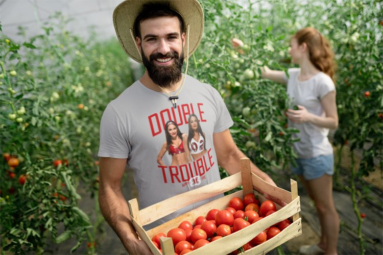 Load image into Gallery viewer, Nikki Brie Bella Twins Double Trouble Grey Adult T-Shirt by WWE | Extreme Wrestling Shirts