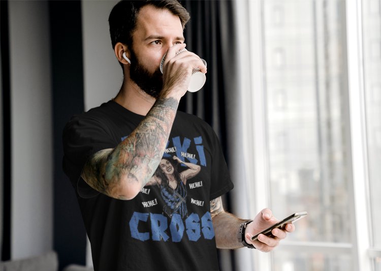 Load image into Gallery viewer, Nikki Cross HeHe Black T-shirt by EWS | Extreme Wrestling Shirts