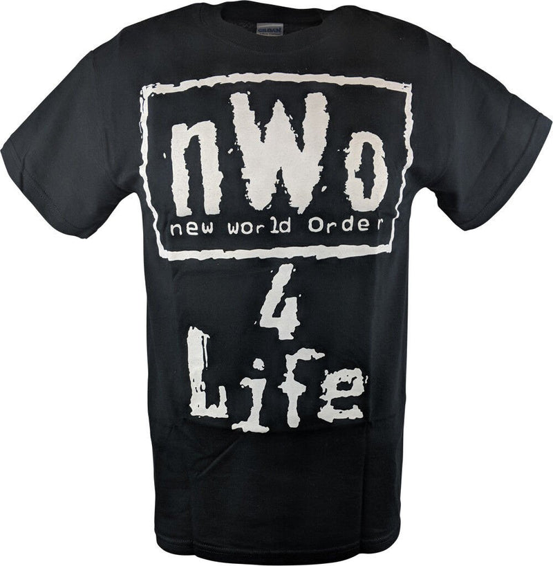 Load image into Gallery viewer, nWo 4 Life WCW White Logo Mens Black T-shirt Sports Mem, Cards & Fan Shop > Fan Apparel & Souvenirs > Wrestling by EWS | Extreme Wrestling Shirts