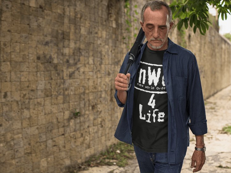 Load image into Gallery viewer, nWo 4 Life WCW White Logo Mens Black T-shirt Sports Mem, Cards & Fan Shop > Fan Apparel & Souvenirs > Wrestling by EWS | Extreme Wrestling Shirts