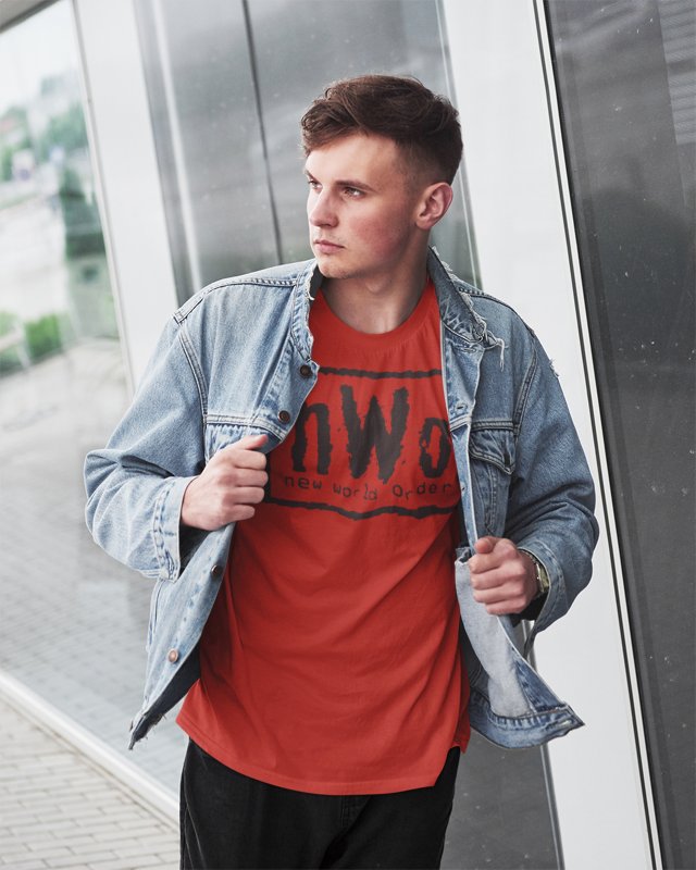 Load image into Gallery viewer, nWo Black Logo New World Order Mens Red T-shirt Sports Mem, Cards & Fan Shop > Fan Apparel & Souvenirs > Wrestling by EWS | Extreme Wrestling Shirts