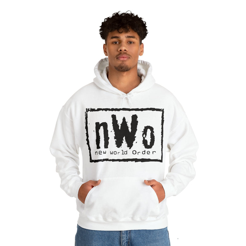 Load image into Gallery viewer, nWo New World Order Mens White Pullover Hoody Sweatshirt by WWE | Extreme Wrestling Shirts