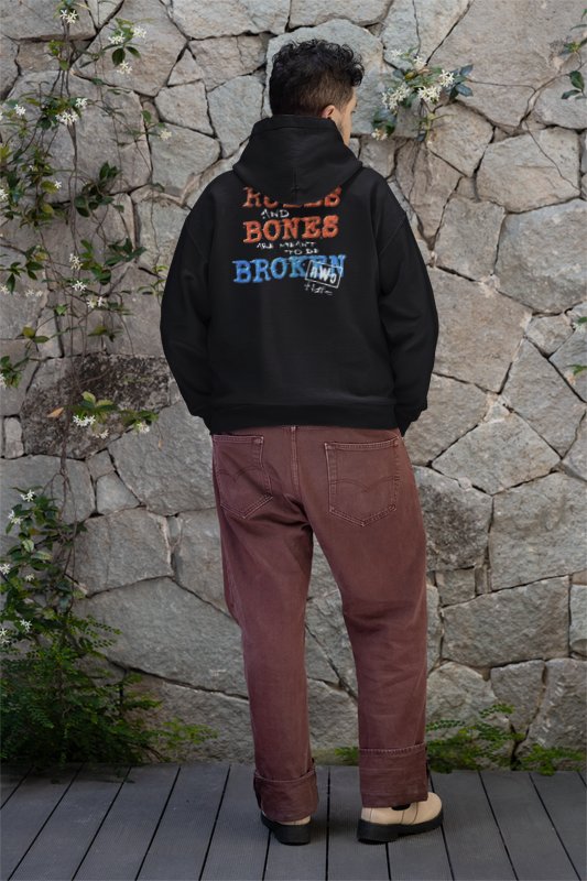 Load image into Gallery viewer, nWo Rules Bones Meant to Be Broken New World Order Black Hoody Sweatshirt by WWE | Extreme Wrestling Shirts