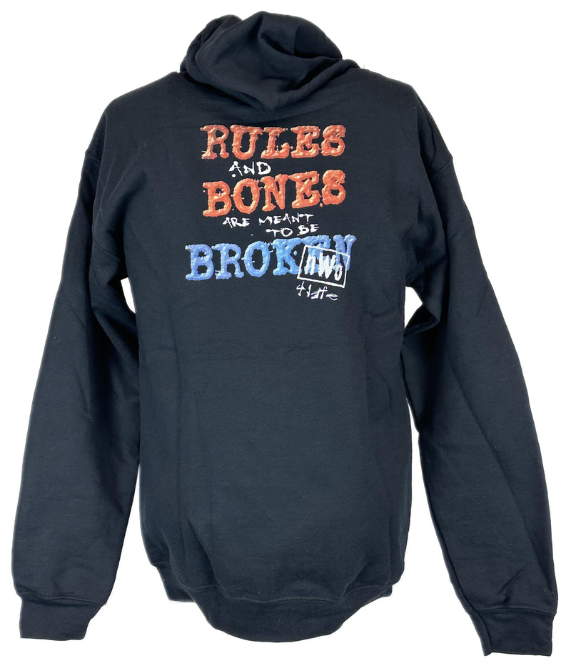 Load image into Gallery viewer, nWo Rules Bones Meant to Be Broken New World Order Black Hoody Sweatshirt by WWE | Extreme Wrestling Shirts