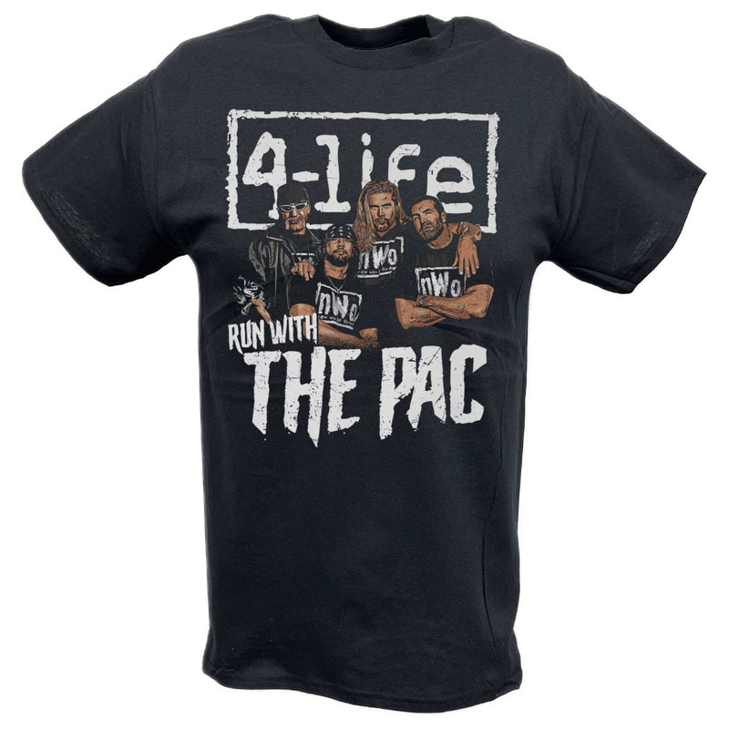 Load image into Gallery viewer, nWo Run With The Pac Black T-shirt by EWS | Extreme Wrestling Shirts