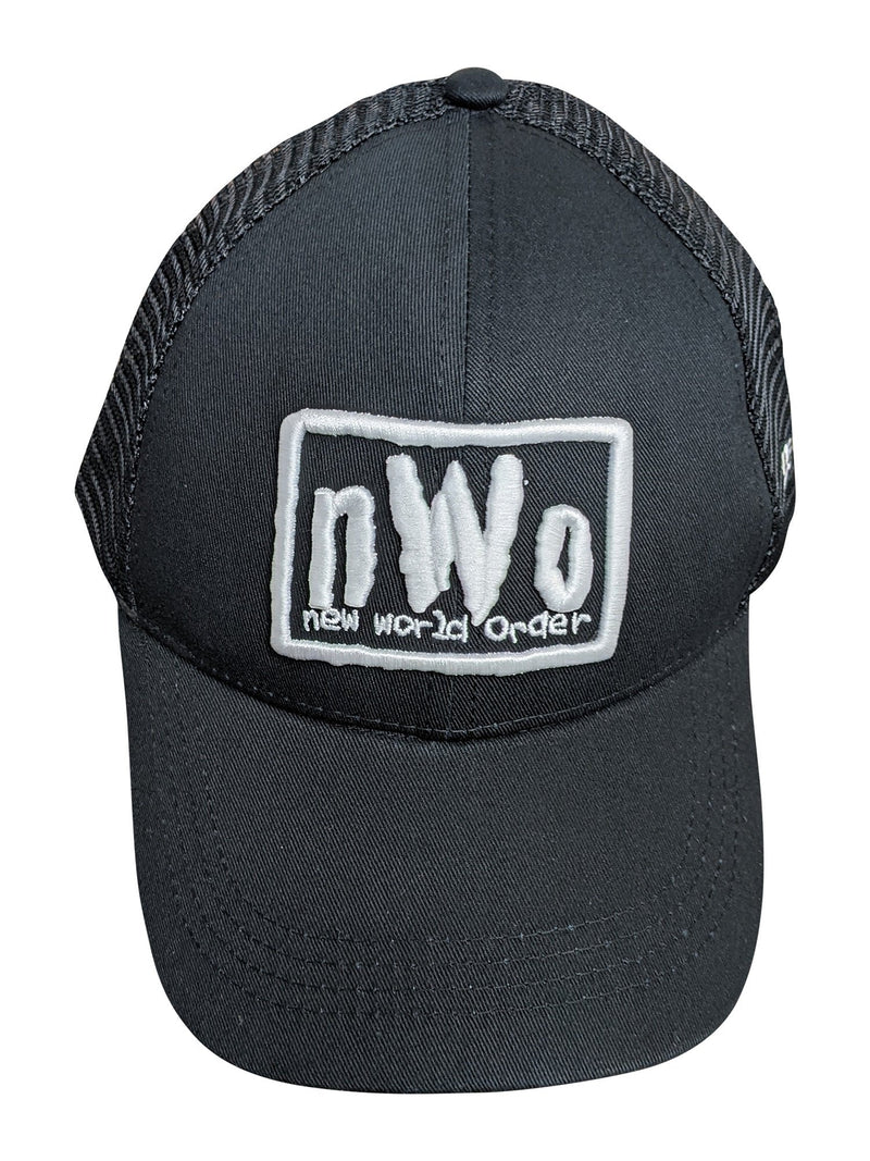 Load image into Gallery viewer, nWo World Order WWE New Trucker Hat Black One Size Clothing, Shoes & Accessories > Men > Men's Accessories > Hats by WWE | Extreme Wrestling Shirts