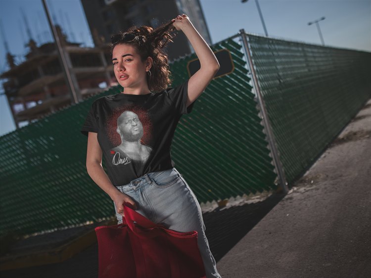 Load image into Gallery viewer, Omos Red Lightning Black T-shirt by EWS | Extreme Wrestling Shirts