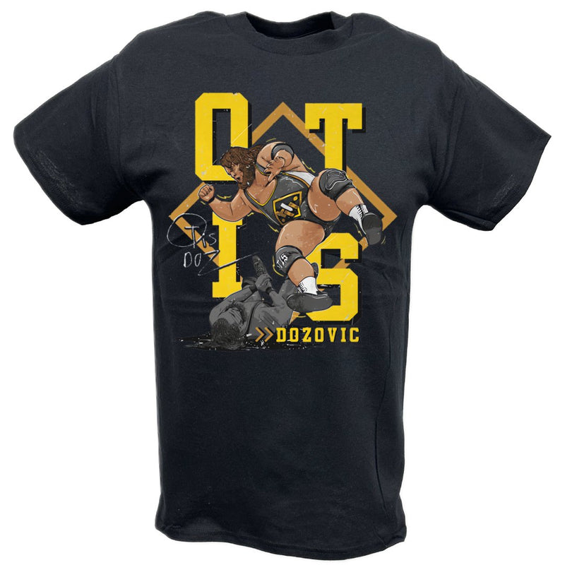 Load image into Gallery viewer, Otis Flying Elbow Black T-shirt by EWS | Extreme Wrestling Shirts