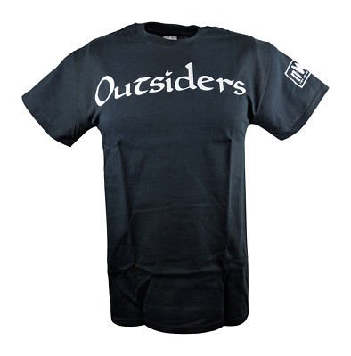 nwo new world order madness プロレス　tシャツ Outsiders nWo New World Order White Logo WCW Black T-shirt