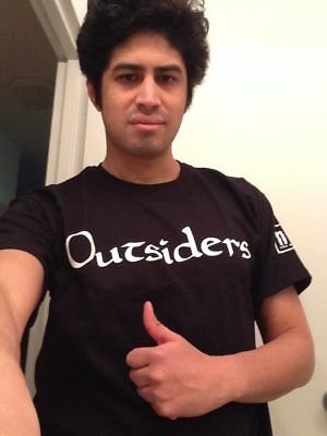 Load image into Gallery viewer, Outsiders nWo New World Order White Logo WCW Black T-shirt Sports Mem, Cards & Fan Shop > Fan Apparel & Souvenirs > Wrestling by Hybrid Tees | Extreme Wrestling Shirts