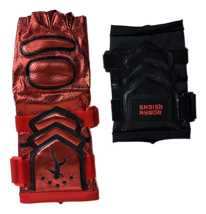 Load image into Gallery viewer, Premium Roman Reigns Red Glove and Gauntlet Set by Extreme Wrestling Shirts | Extreme Wrestling Shirts