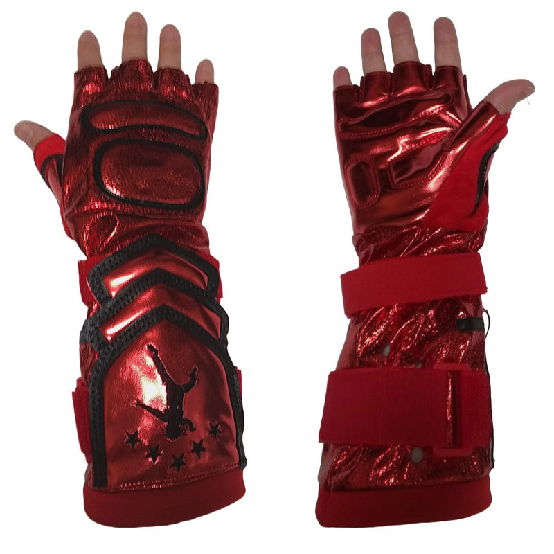 Load image into Gallery viewer, Premium Roman Reigns Red Glove and Gauntlet Set by Extreme Wrestling Shirts | Extreme Wrestling Shirts