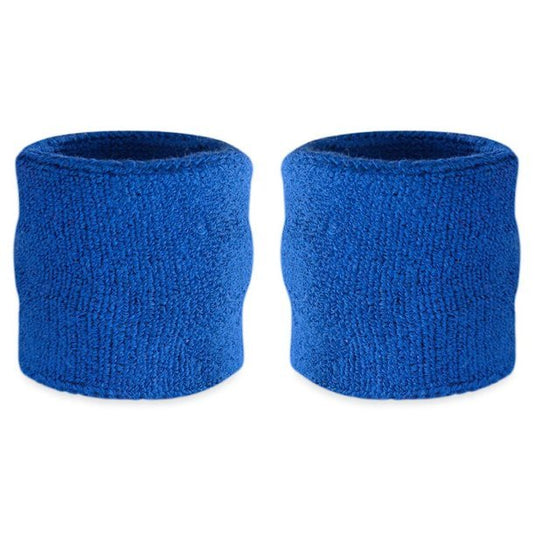Premium Terry Cloth Wristband Pair for Wrestling Costume Blue by EWS | Extreme Wrestling Shirts