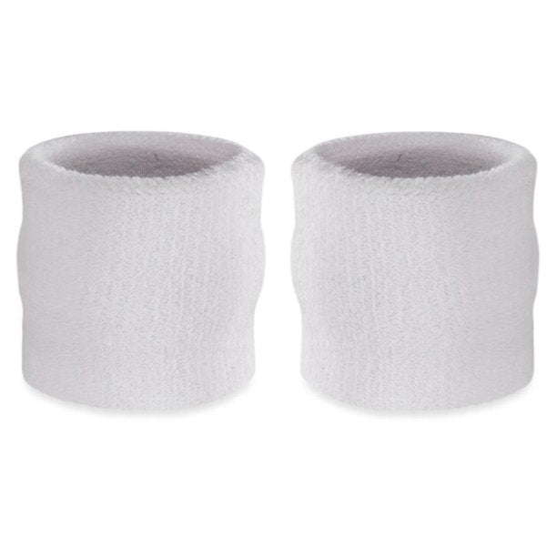 Load image into Gallery viewer, Premium Terry Cloth Wristband Pair for Wrestling Costume White by EWS | Extreme Wrestling Shirts
