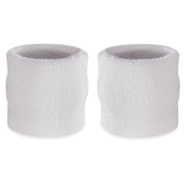 Load image into Gallery viewer, Premium Terry Cloth Wristband Pair for Wrestling Costume White by EWS | Extreme Wrestling Shirts