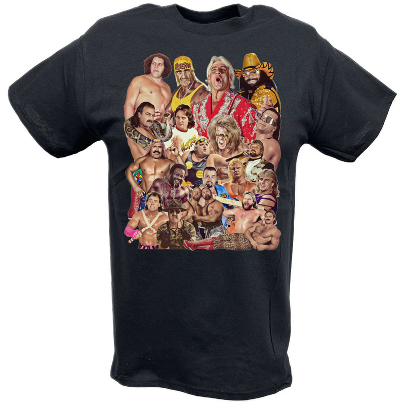 Load image into Gallery viewer, Pro Wrestlers of the 80s Andre Flair Hogan Macho Man T-shirt by EWS | Extreme Wrestling Shirts