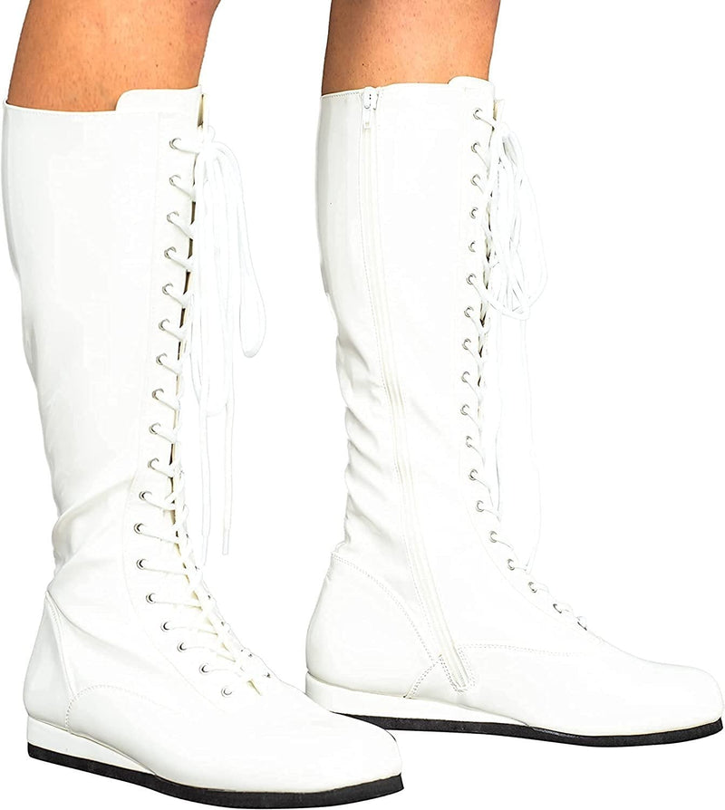 Load image into Gallery viewer, Pro Wrestling Lace-Up Boots and Coordinating Wristbands Shoes by EWS | Extreme Wrestling Shirts