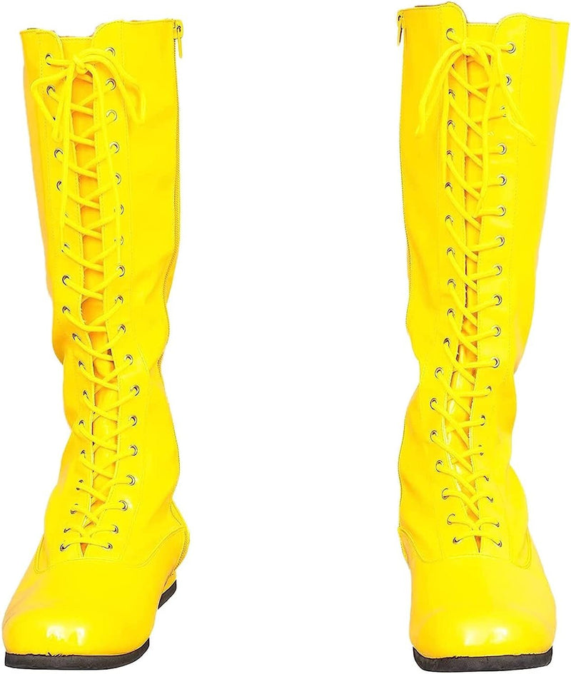 Load image into Gallery viewer, Pro Wrestling Lace-Up Boots and Coordinating Wristbands Shoes by EWS | Extreme Wrestling Shirts