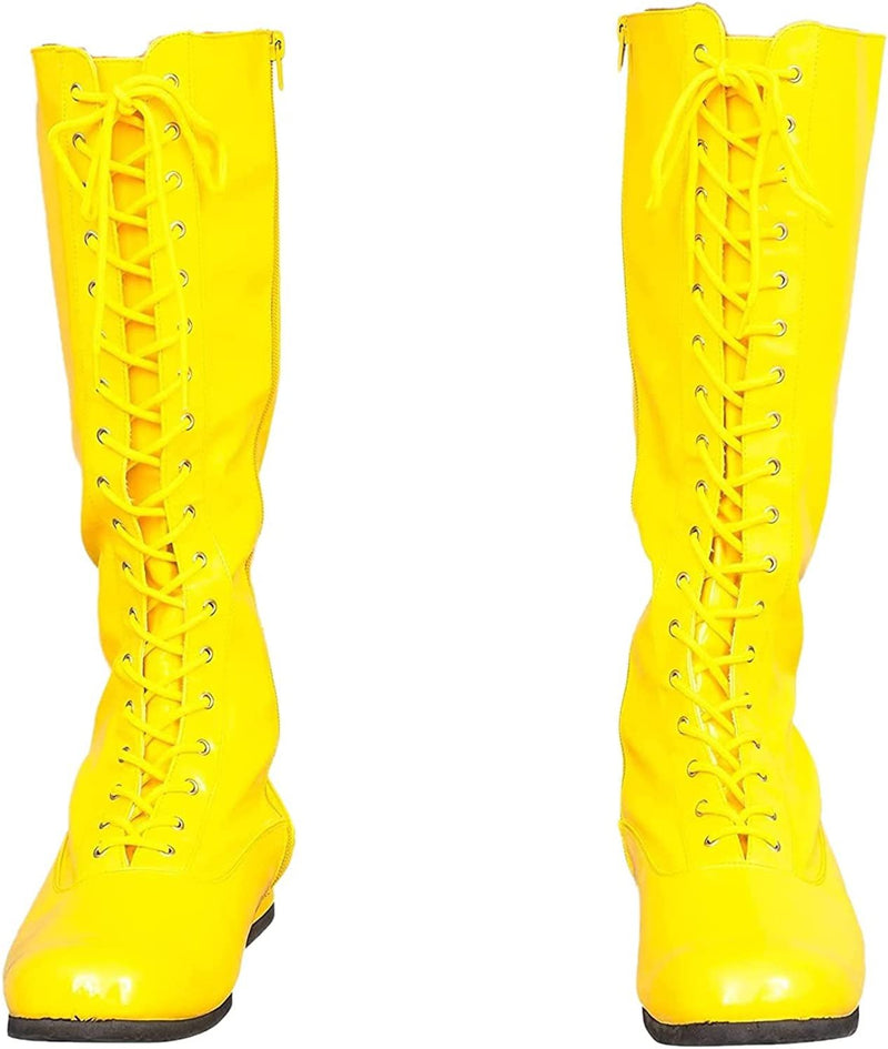 Load image into Gallery viewer, Pro Wrestling Lace-Up Boots and Coordinating Wristbands Shoes by EWS | Extreme Wrestling Shirts