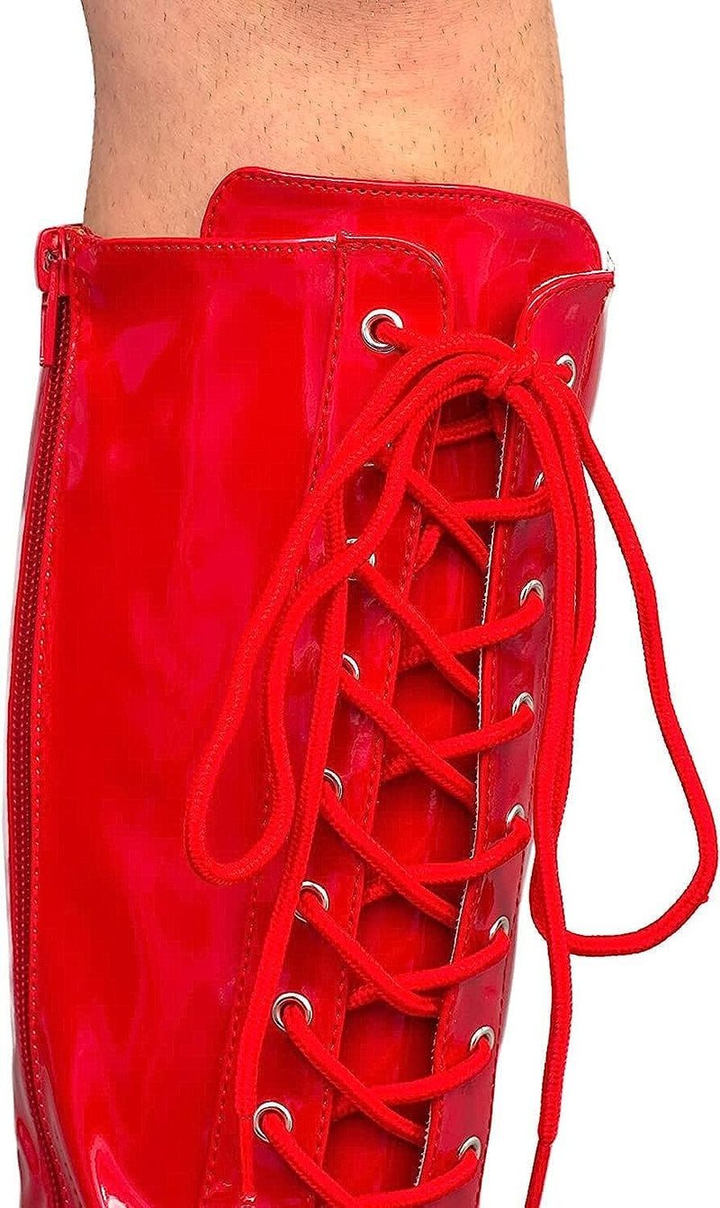 Load image into Gallery viewer, Pro Wrestling Lace-Up Boots and Coordinating Wristbands Shoes by EWS | Extreme Wrestling Shirts