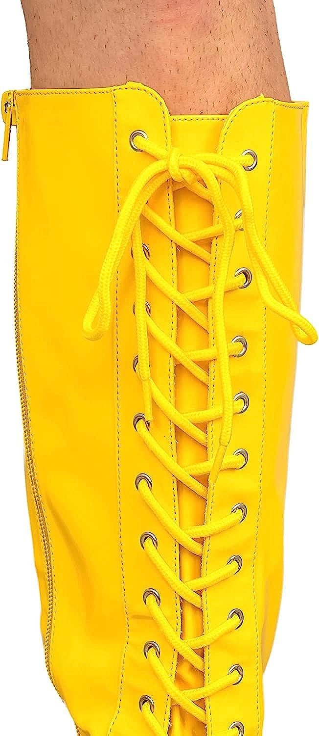 Load image into Gallery viewer, Pro Wrestling Lace-Up Boots and Coordinating Wristbands Shoes by EWS | Extreme Wrestling Shirts