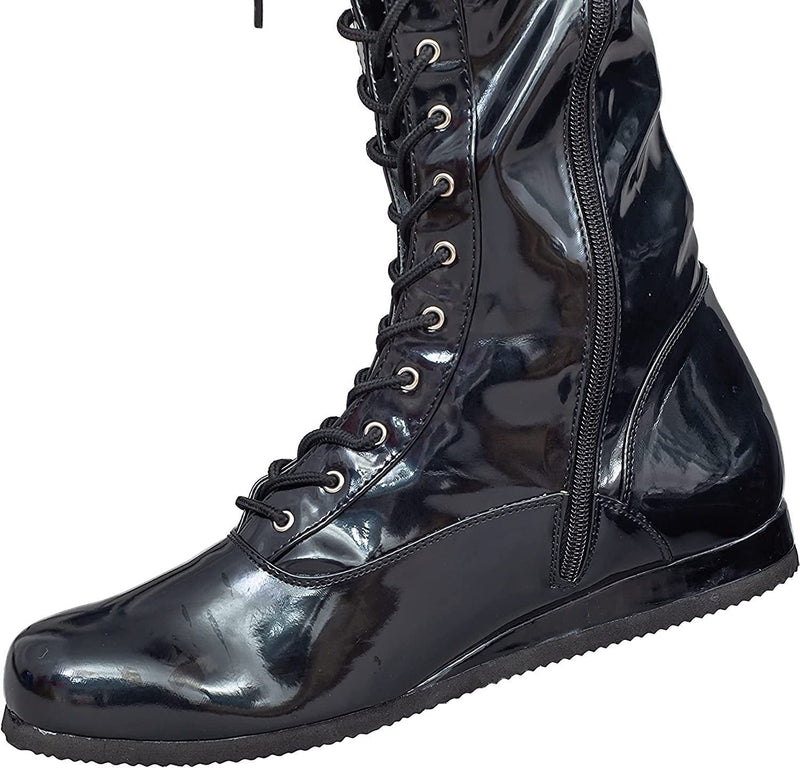 Load image into Gallery viewer, Pro Wrestling Lace-Up Boots and Coordinating Wristbands Shoes by EWS | Extreme Wrestling Shirts