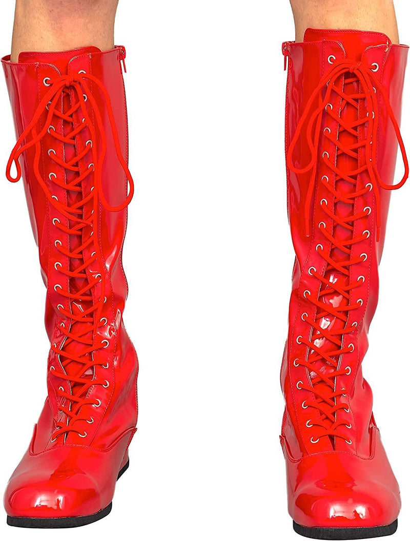 Load image into Gallery viewer, Pro Wrestling Lace-Up Costume Boots - Choice of Color by EWS | Extreme Wrestling Shirts