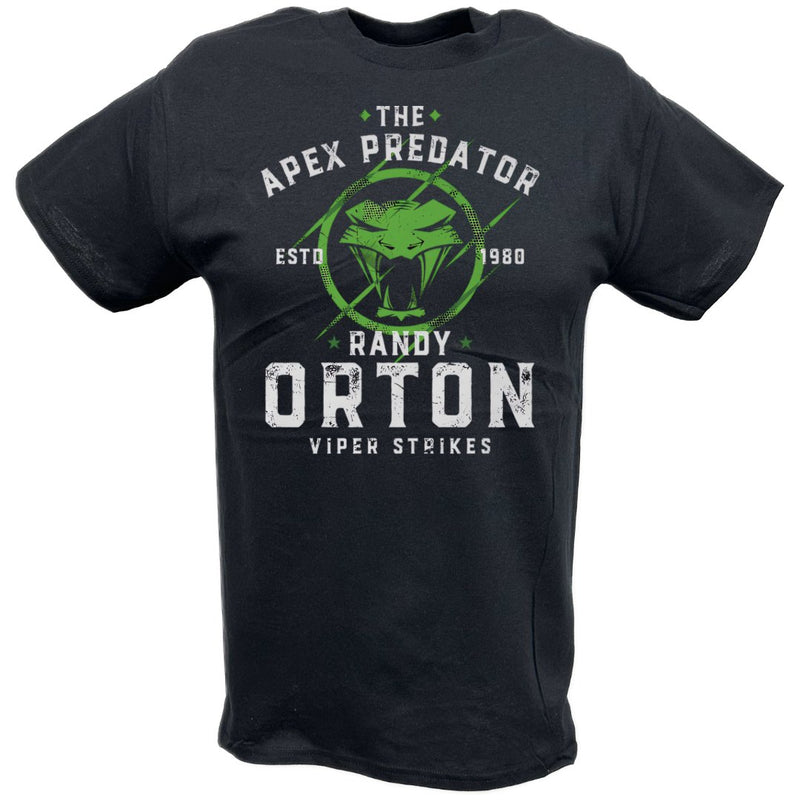 Load image into Gallery viewer, Randy Orton Apex Predator Green Logo Black T-shirt by EWS | Extreme Wrestling Shirts