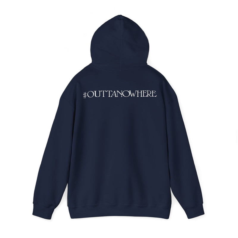 Load image into Gallery viewer, Randy Orton RKO #OuttaNoWhere Navy Blue Pullover Hoody by EWS | Extreme Wrestling Shirts