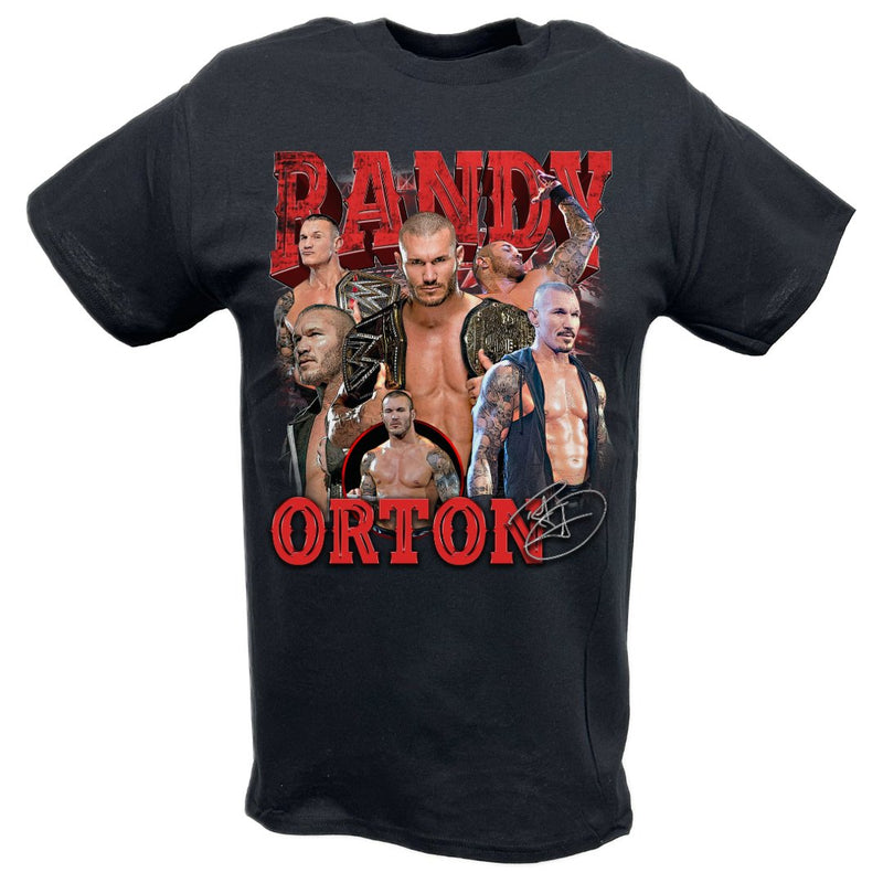 Load image into Gallery viewer, Randy Orton Six Pose Red Logo T-shirt by EWS | Extreme Wrestling Shirts