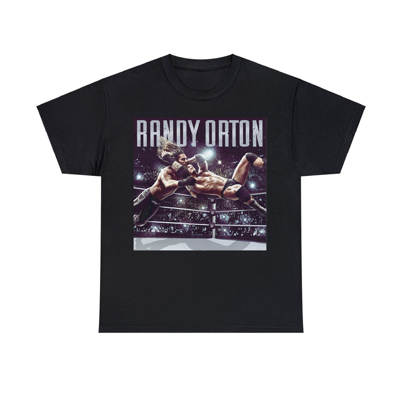 Load image into Gallery viewer, Randy Orton Super RKO vs Seth Rollins Black T-shirt by EWS | Extreme Wrestling Shirts