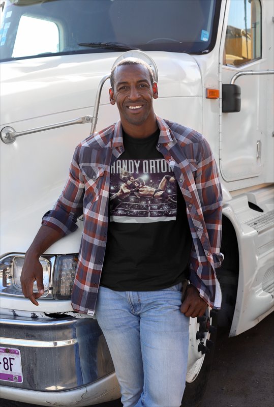 Load image into Gallery viewer, Randy Orton Super RKO vs Seth Rollins Black T-shirt by EWS | Extreme Wrestling Shirts